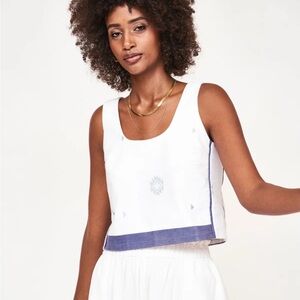 Mirth Hudson tank in white Sedona